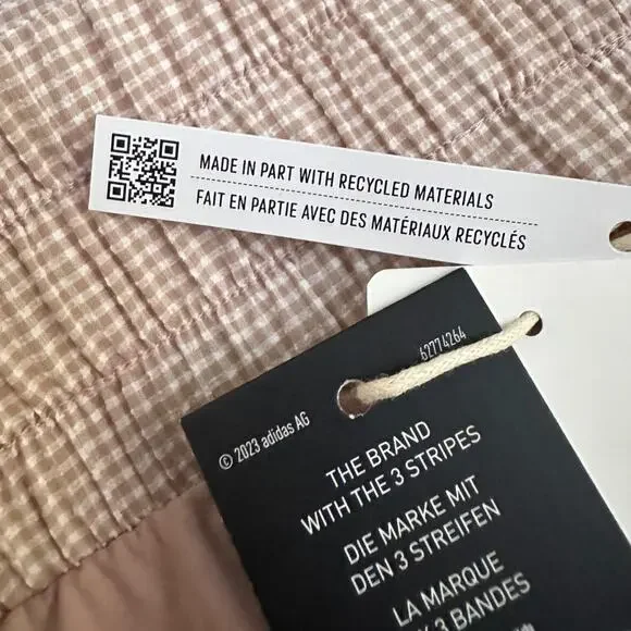 Adidas AEROREADY Skort Tan Gingham Built-In Shorts NWT Size Medium $90 Athletic - Picture 10 of 12